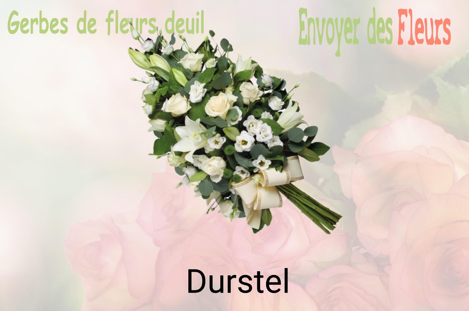 Gerbe de fleurs de deuil livrée à Durstel